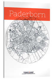 Gallery print Paderborn map circle