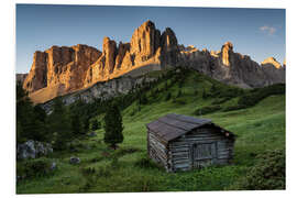 Foam board print Sunrise in the Dolomites