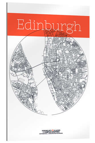 Galleriprint Edinburgh map circle