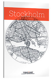 Galleriprint Stockholm map circle