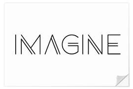 Selvklebende plakat Imagine