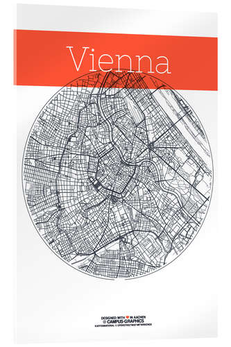 Quadro em acrílico Condado de Vienna Map