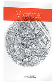 Acrylic print  Vienna Map County - campus graphics