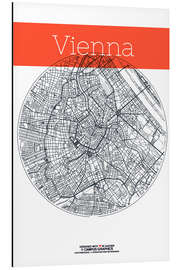 Magnettafel Vienna Karte Kreis (Wien)