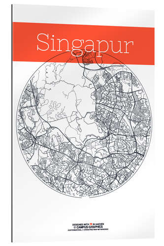 Galleriprint Singapore map circle