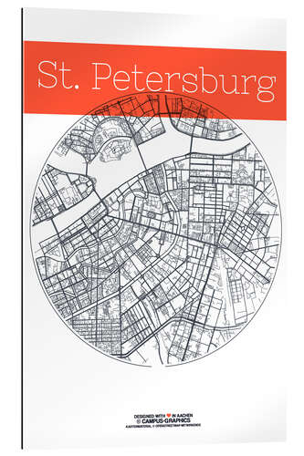 Galleriprint St. Petersburg map circle