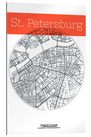 Galleriprint St. Petersburg map circle