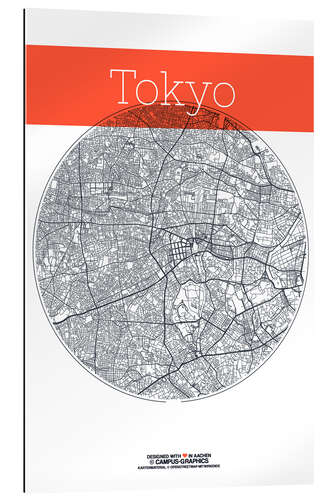 Gallery print Tokyo map circle