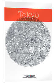 Gallery print Tokyo map circle