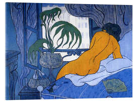 Akrylglastavla  La Chambre bleue ou Nu a l&#039;éventail - Paul Ranson