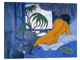 Alubild  Blauer Raum oder Akt mit Fächer - Paul Ranson