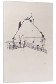 Magnettafel Wohnhaus mit Zaun