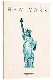 Cuadro de madera New York City Statue of Liberty