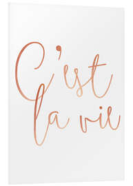 Foam board print C'est la vie Rose Gold