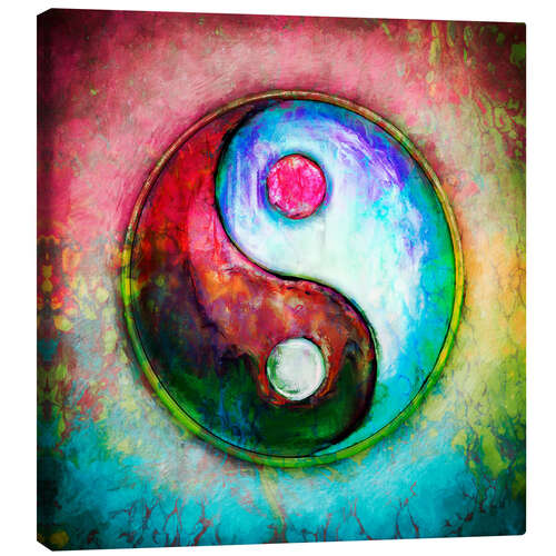 Canvas print Yin Yang, Colourful Painting 4