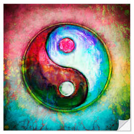 Sisustustarra Yin Yang, Colourful Painting 4