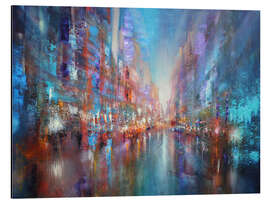 Magnettafel Die blaue stadt