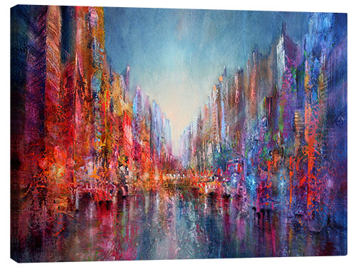 Canvas print city on the river 2