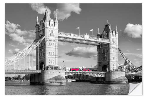 Adesivo murale London, Tower Bridge Black and White