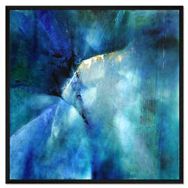 Gerahmter Kunstdruck Komposition in blau