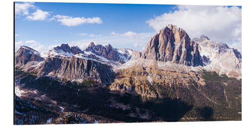 Tableau en aluminium Aerial drone view over Tofana di Rozes peak, Dolomites