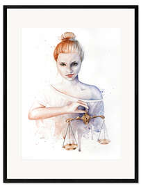 Inramat konsttryck Zodiac sign Libra