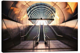 Canvas print Futuristic Metro entrance in Prague