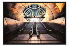 Gerahmter Kunstdruck Futuristischer Metro Eingang in Prag