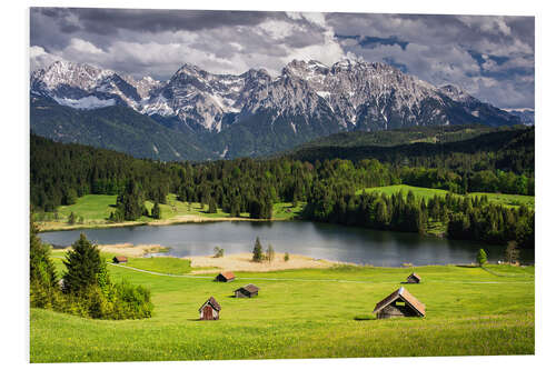 Tableau en PVC Karwendel mountains with lake in the Alps