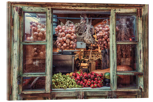 Quadro em acrílico Window with vegetables