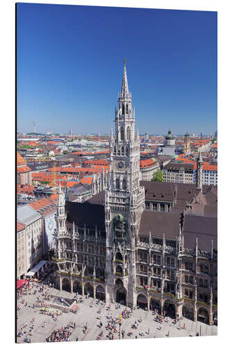 Aluminium print Town hall, Marienplatz, Munich