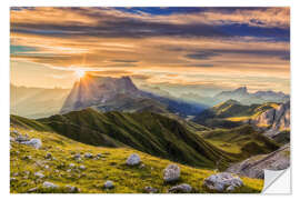 Adesivo murale Sonnenaufgang am Langkofel, Dolomiten, Trentino Alto Adige