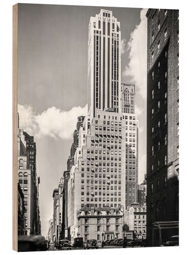 Wood print Historic New York: Madison Avenue