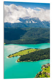 Quadro em plexi-alumínio Walchensee from above