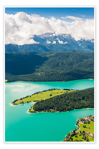 Poster Walchensee from above