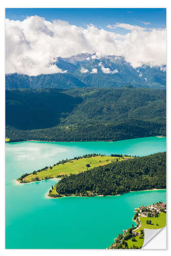 Vinilo para la pared Walchensee from above