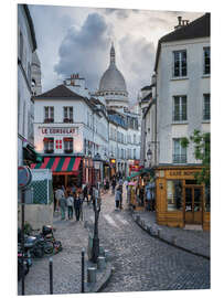 Hartschaumbild Straßen von Montmartre und Sacré-Cœur - Jan Christopher Becke