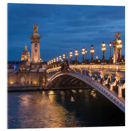 Akrylbillede Les Invalides and Pont Alexandre III in Paris, France