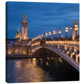 Tableau sur toile Les Invalides and Pont Alexandre III in Paris, France