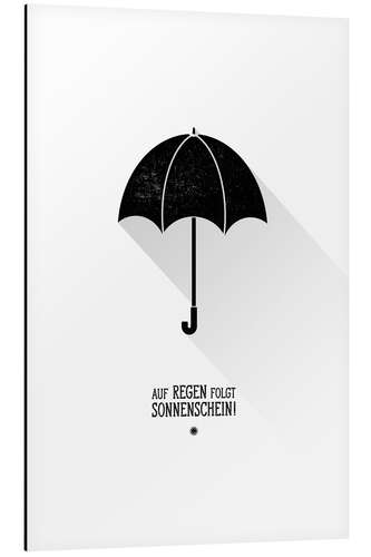 Aluminium print Umbrella - The sun will always shine after the rain.