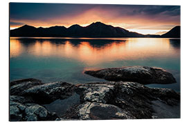 Alumiinitaulu Sunset at lake Walchensee