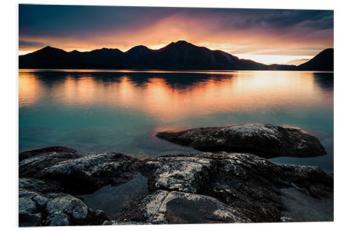 Bilde på skumplate Sunset at lake Walchensee