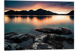 Galleritryk Sunset at lake Walchensee