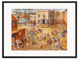 Gerahmter Kunstdruck Die Kinderspiele