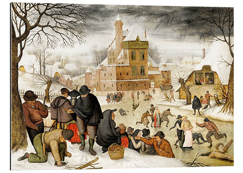 Gallery print Winterlandscape with skaters 