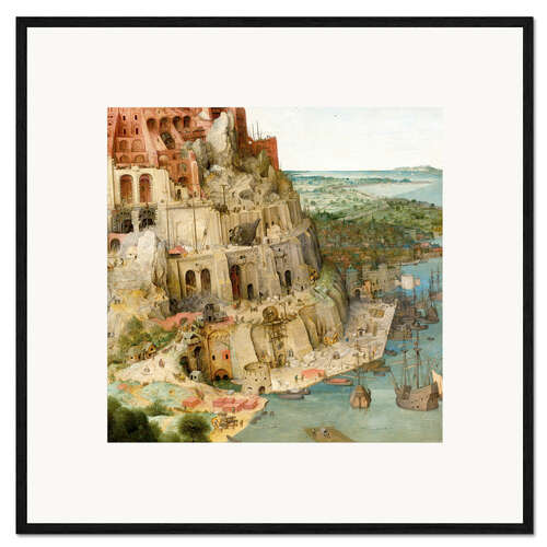 Framed art print Tower of Babel (detail)