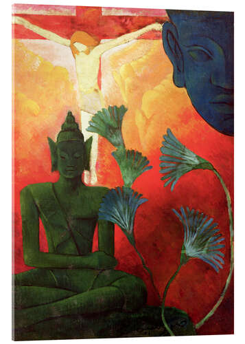 Acrylic print Christ and Buddha