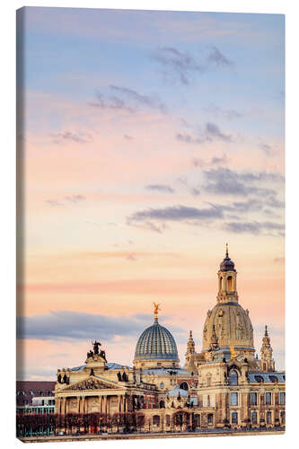 Leinwandbild Tagesanbruch in Dresden