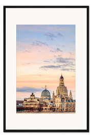 Gerahmter Kunstdruck Tagesanbruch in Dresden