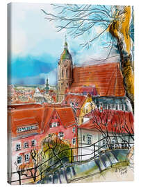 Canvas print Pirna, View to the Church of St. Mary